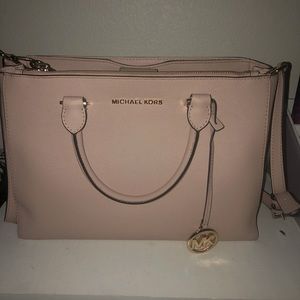Authentic Michael Kors leather nude pink purse